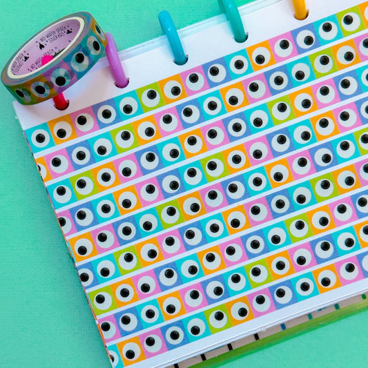$1 DEAL! 10MM Washi Tape - Pastel Eyeballs