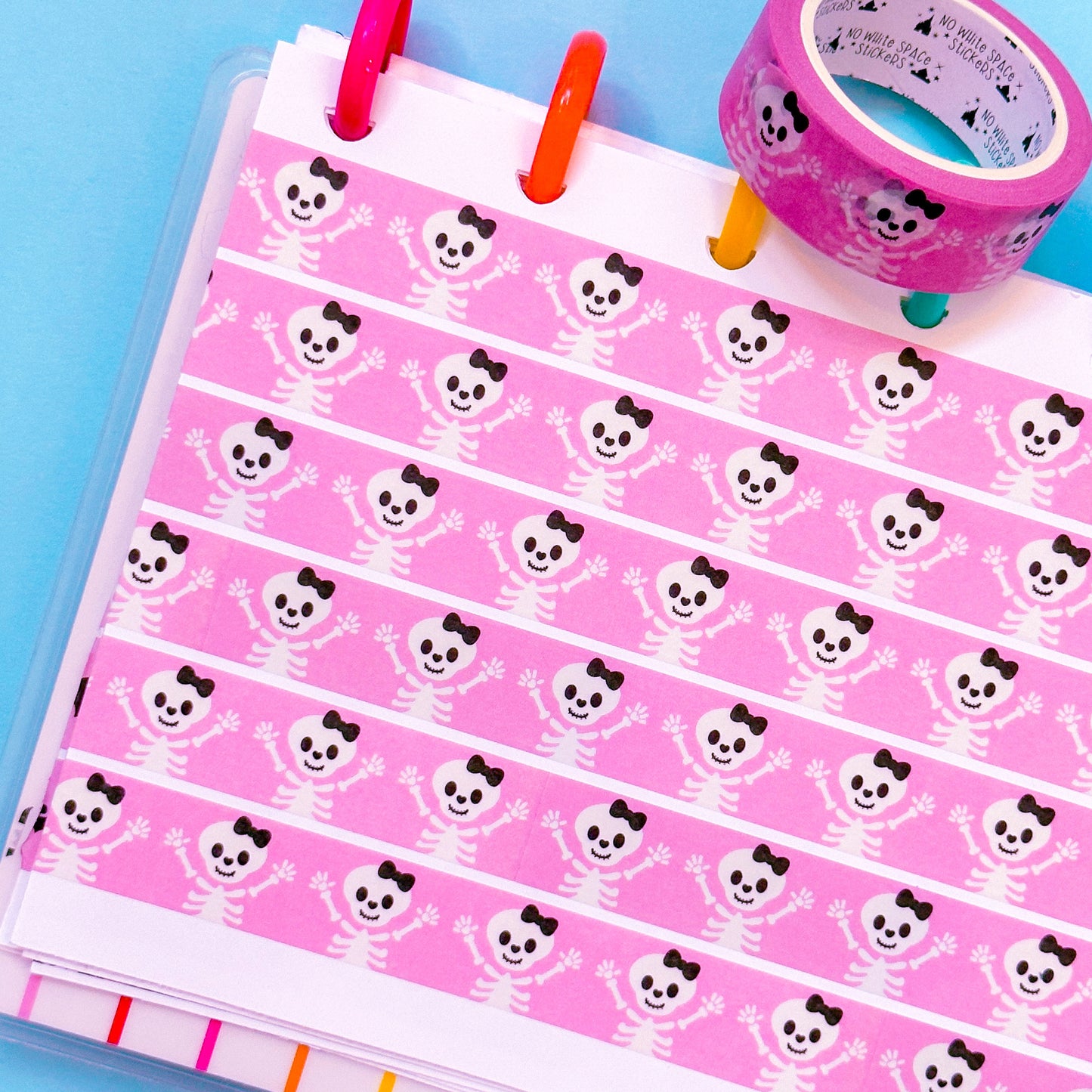 15MM Washi Tape - Pink Skeleton Cuties
