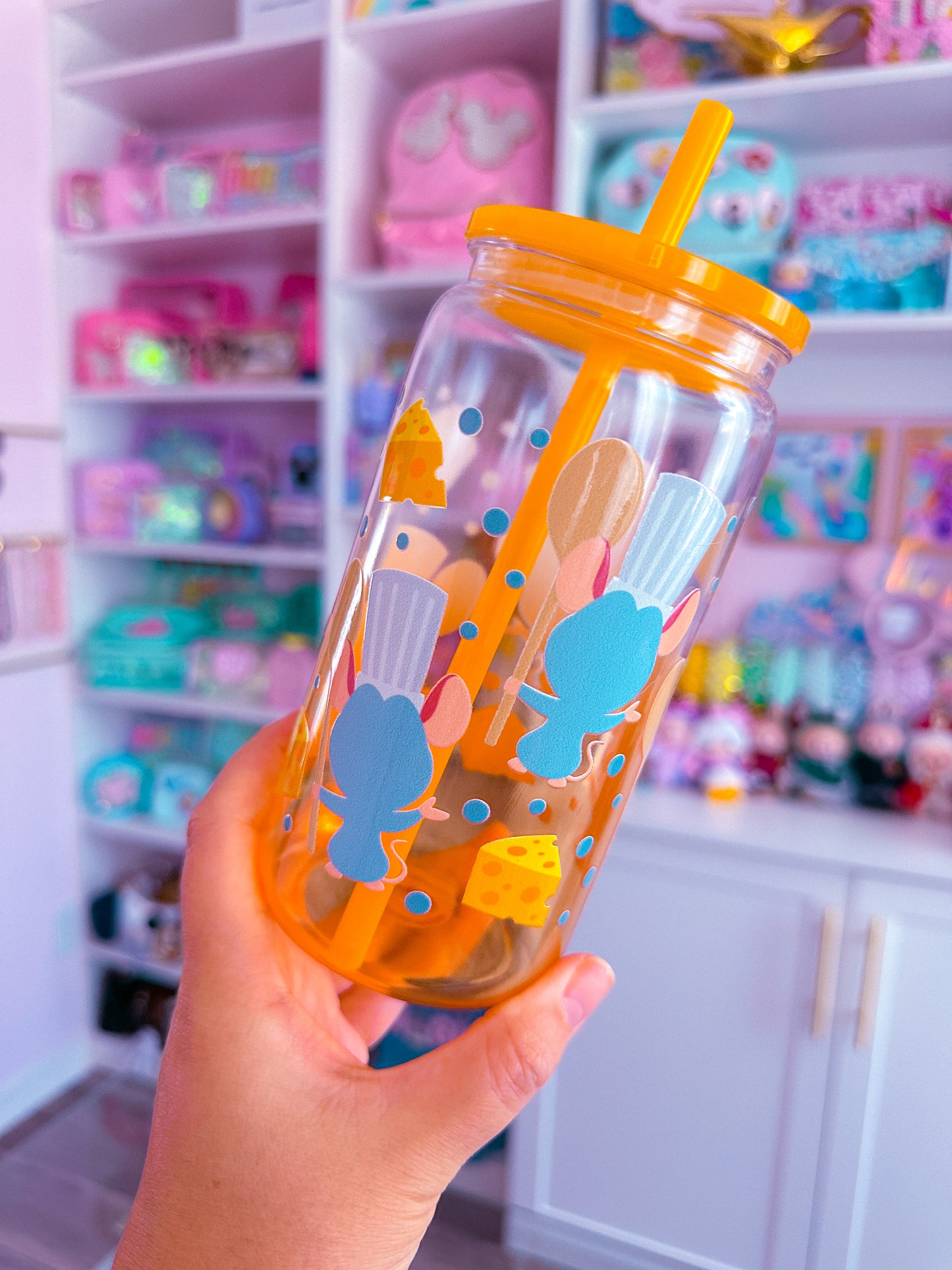 16 oz Ombre Jelly Plastic Cup - Mouse Chef