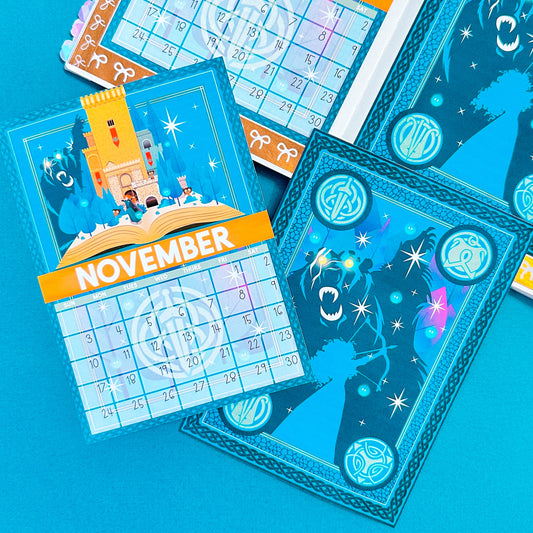 5x7 Full Page Sticker -  2024 (November) Calendar & Storybook Cover - Merida