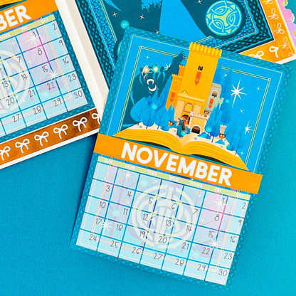 5x7 Full Page Sticker -  2024 (November) Calendar & Storybook Cover - Merida