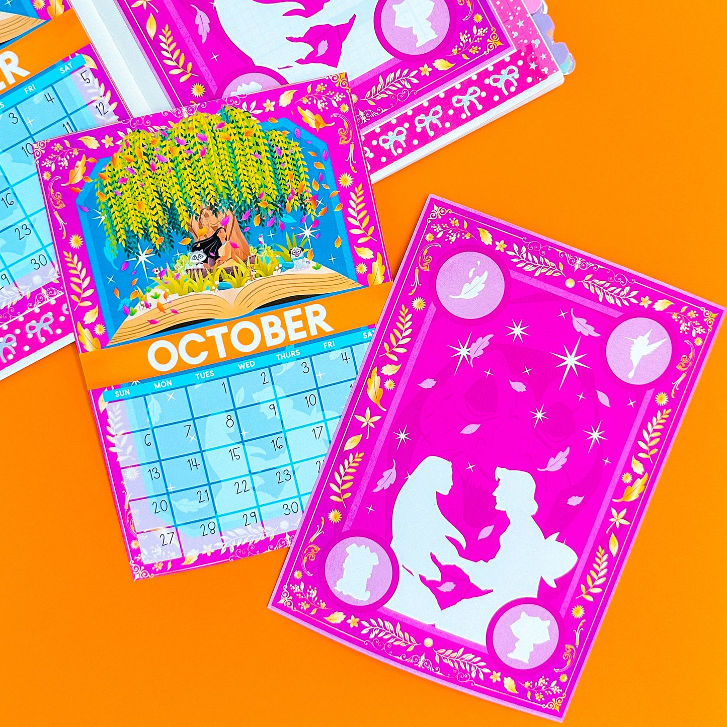 5x7 Full Page Sticker -  2024 (October) Calendar & Storybook Cover - Pocahontas