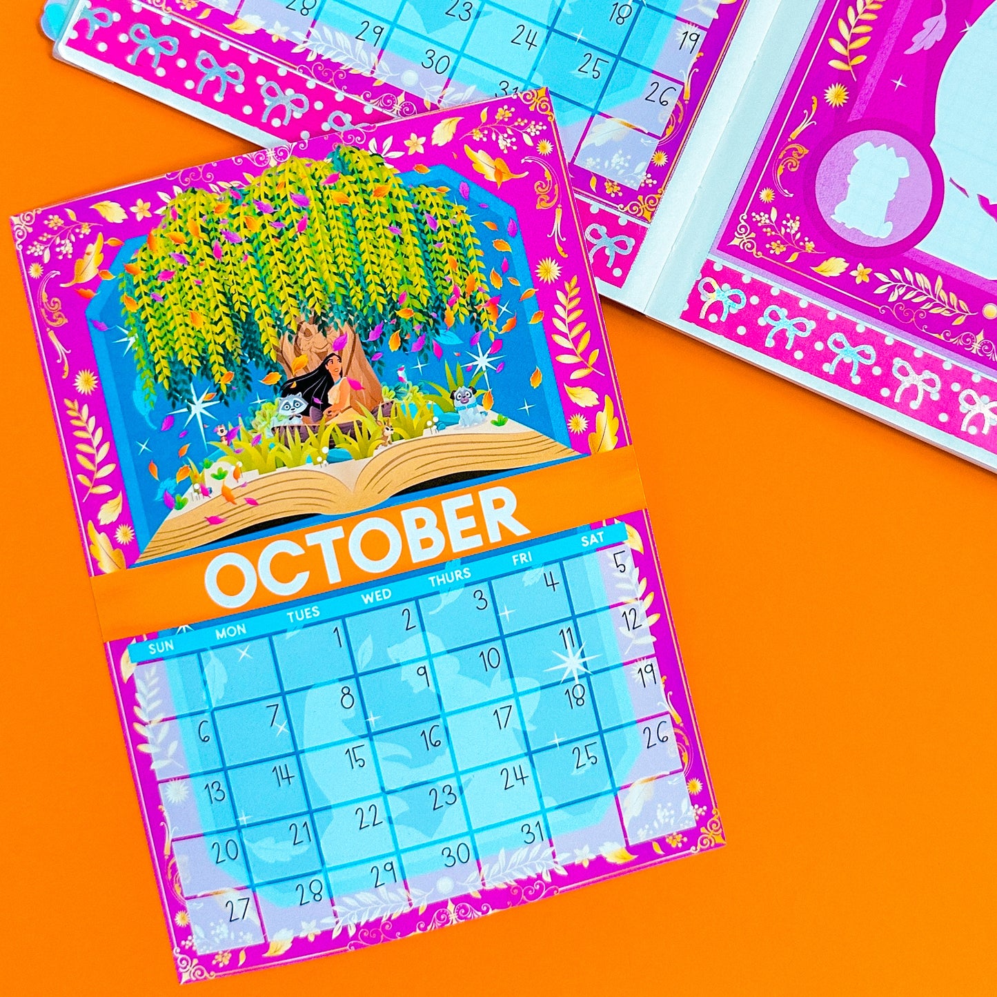 5x7 Full Page Sticker -  2024 (October) Calendar & Storybook Cover - Pocahontas