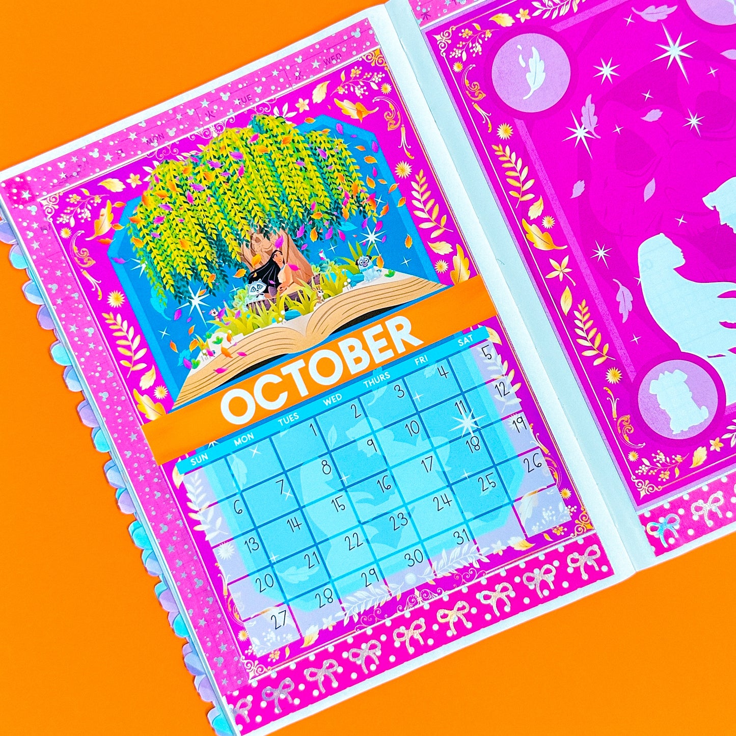 5x7 Full Page Sticker -  2024 (October) Calendar & Storybook Cover - Pocahontas