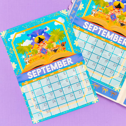 5x7 Full Page Sticker -  2024 (September) Calendar & Storybook Cover - Jasmine
