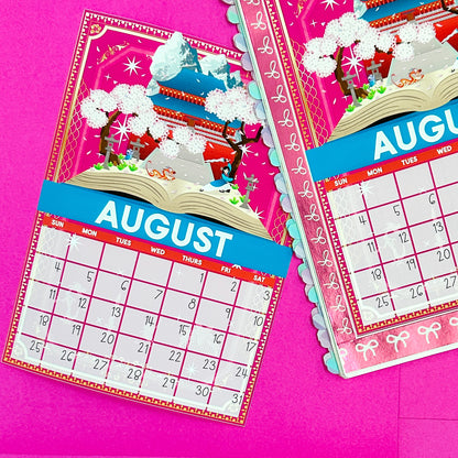 5x7 Full Page Sticker -  2024 (August) Calendar & Storybook Cover - Mulan