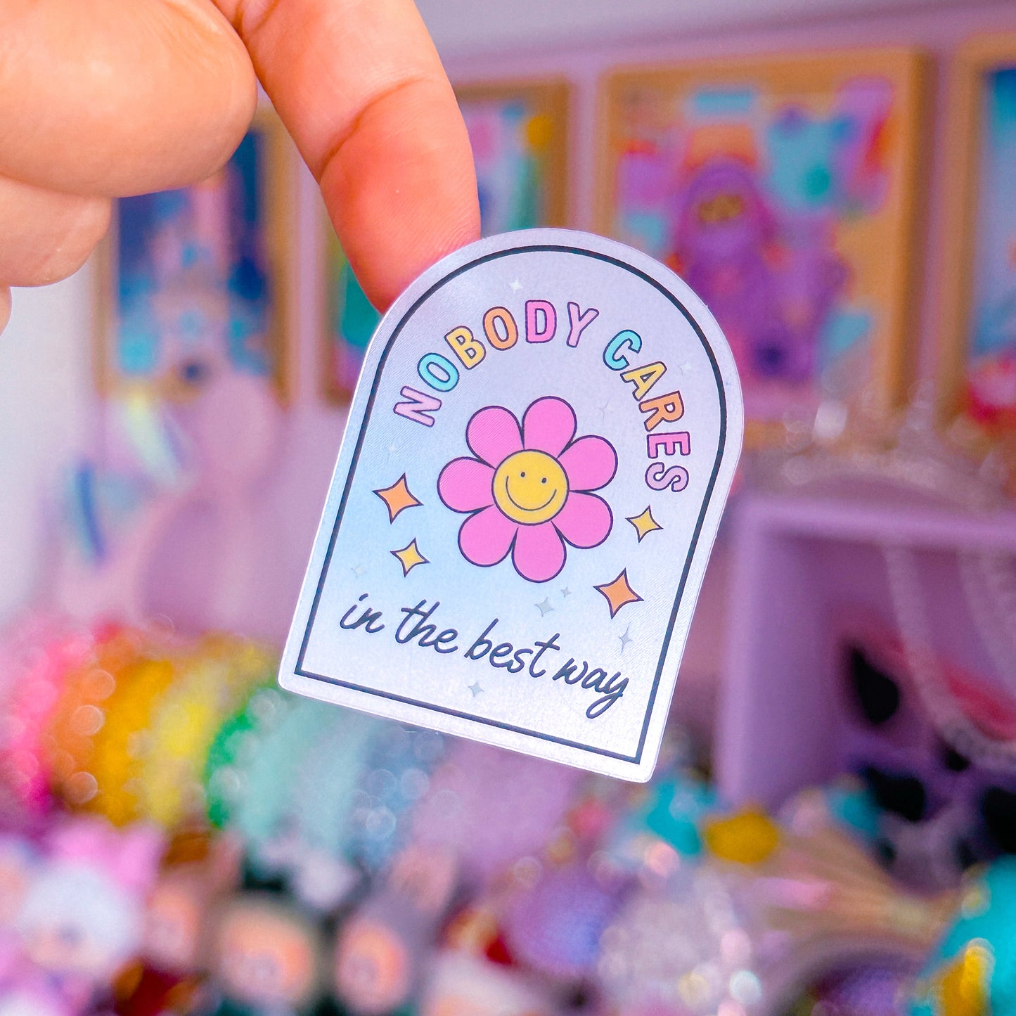 Waterproof Sticker - Nobody Cares