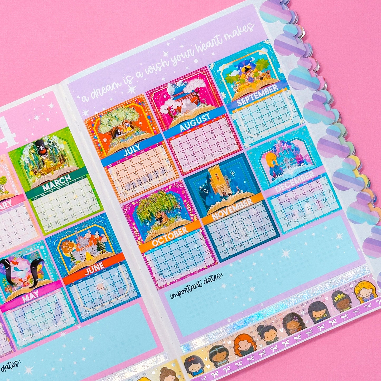 *****UPDATED 2025**** Calendar Storybook Collection - 5x7 Full Page Sticker Set