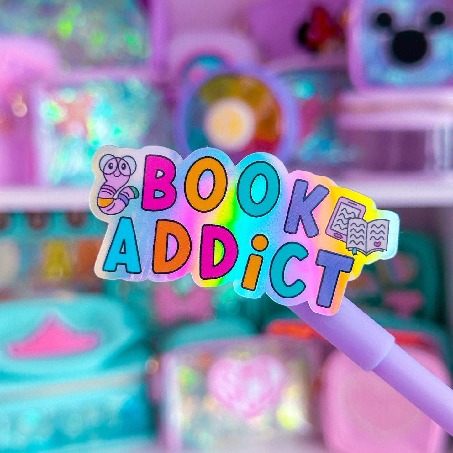Waterproof Sticker - Book Addict