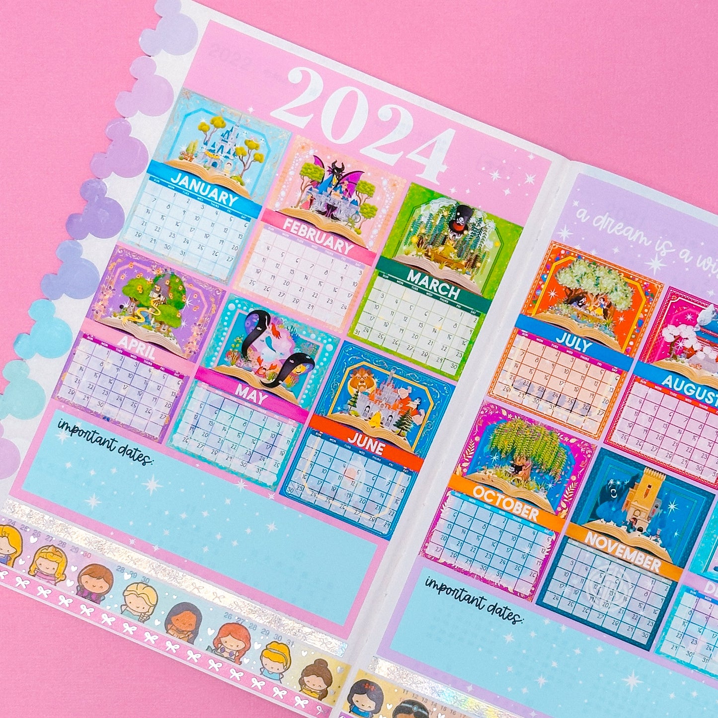*****UPDATED 2025**** Calendar Storybook Collection - 5x7 Full Page Sticker Set
