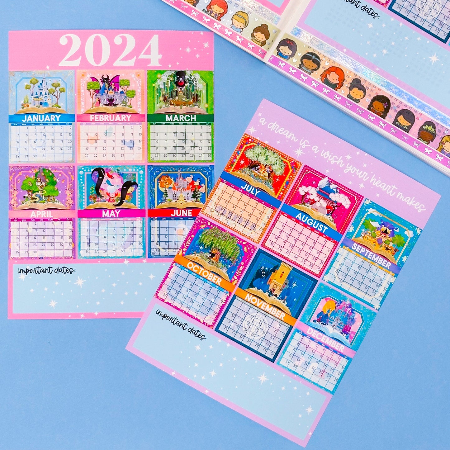 *****UPDATED 2025**** Calendar Storybook Collection - 5x7 Full Page Sticker Set