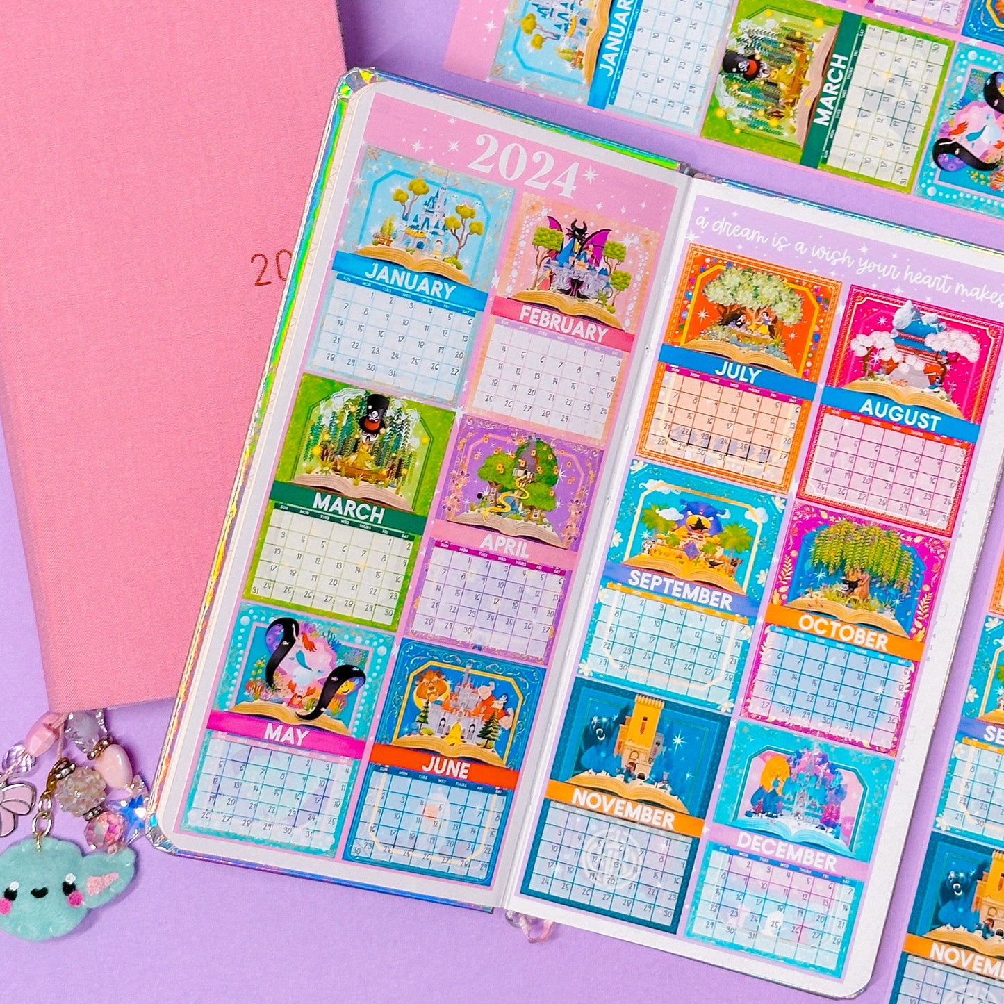 2025 Calendar Storybook Collection WEEKS Full Page Sticker
