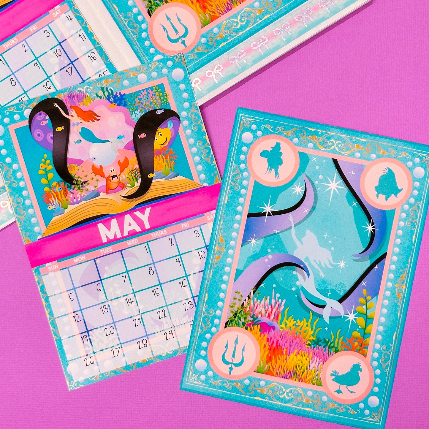 5x7 Full Page Sticker -  2024 (May) Calendar & Storybook Cover - Ariel