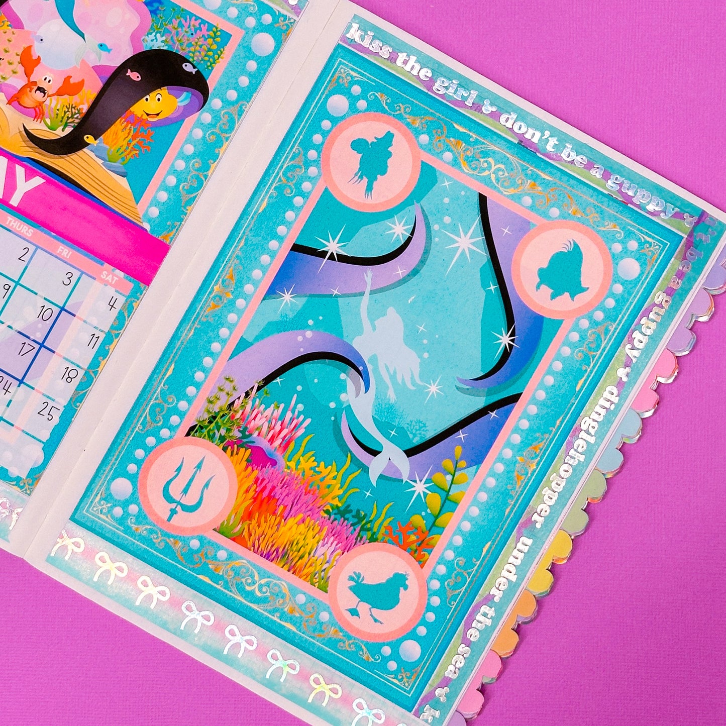 *****UPDATED 2025**** 5x7 Full Page Sticker -  2025 (May) Calendar & Storybook Cover - Ariel