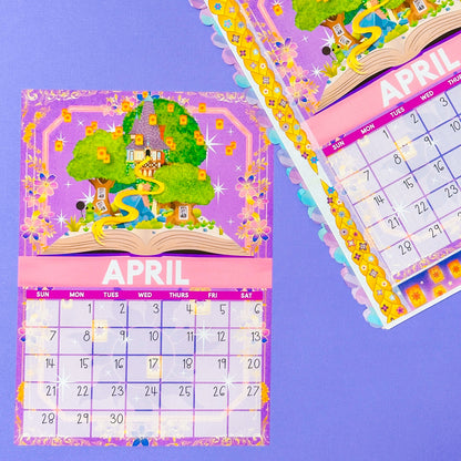 *****UPDATED 2025**** 5x7 Full Page Sticker -  2025 (April) Calendar & Storybook Cover - Rapunzel