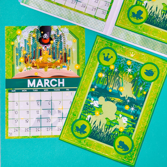 5x7 Full Page Sticker -  2024 (March) Calendar & Storybook Cover - Tiana