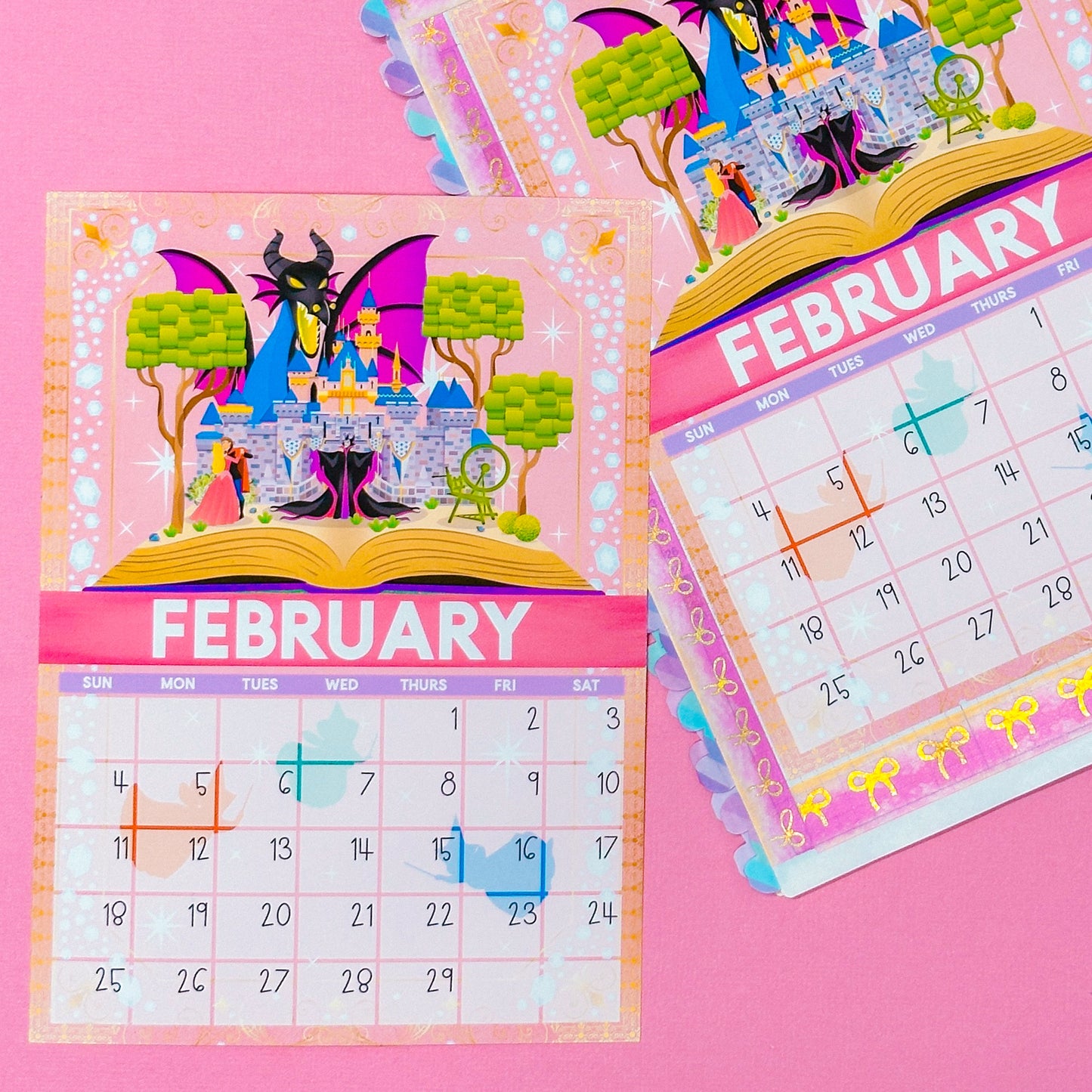 *****UPDATED 2025**** 5x7 Full Page Sticker -  2025 (February) Calendar & Storybook Cover - Aurora