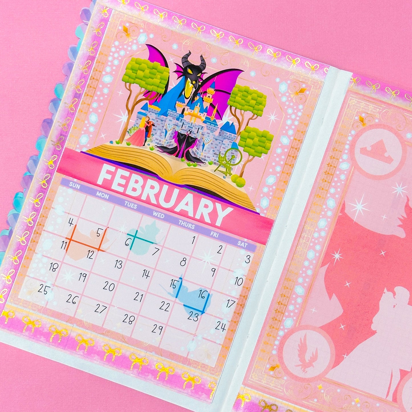 *****UPDATED 2025**** 5x7 Full Page Sticker -  2025 (February) Calendar & Storybook Cover - Aurora