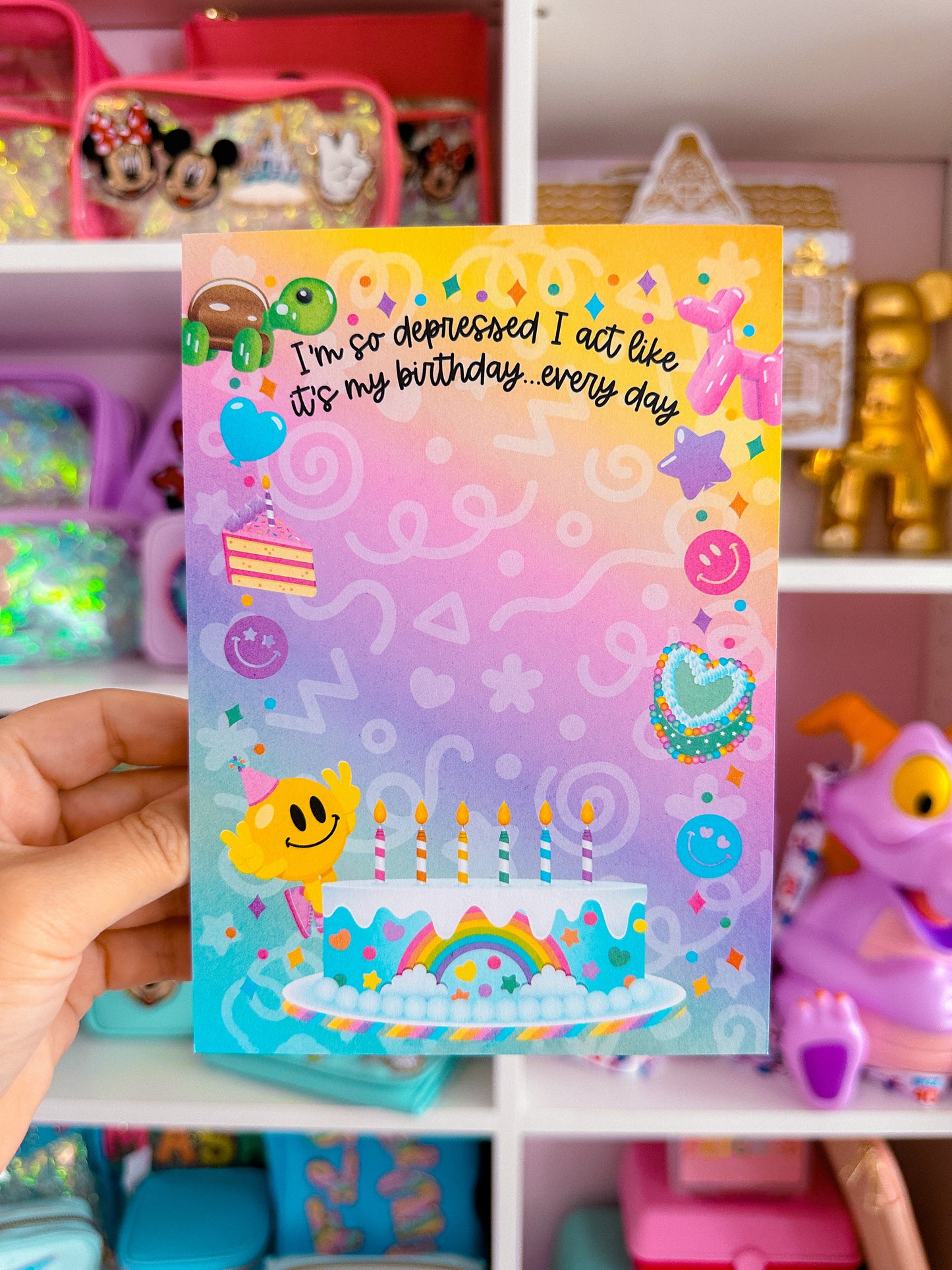 5x7 Notepad - I'm So Depressed I Act Like It's My Birthday