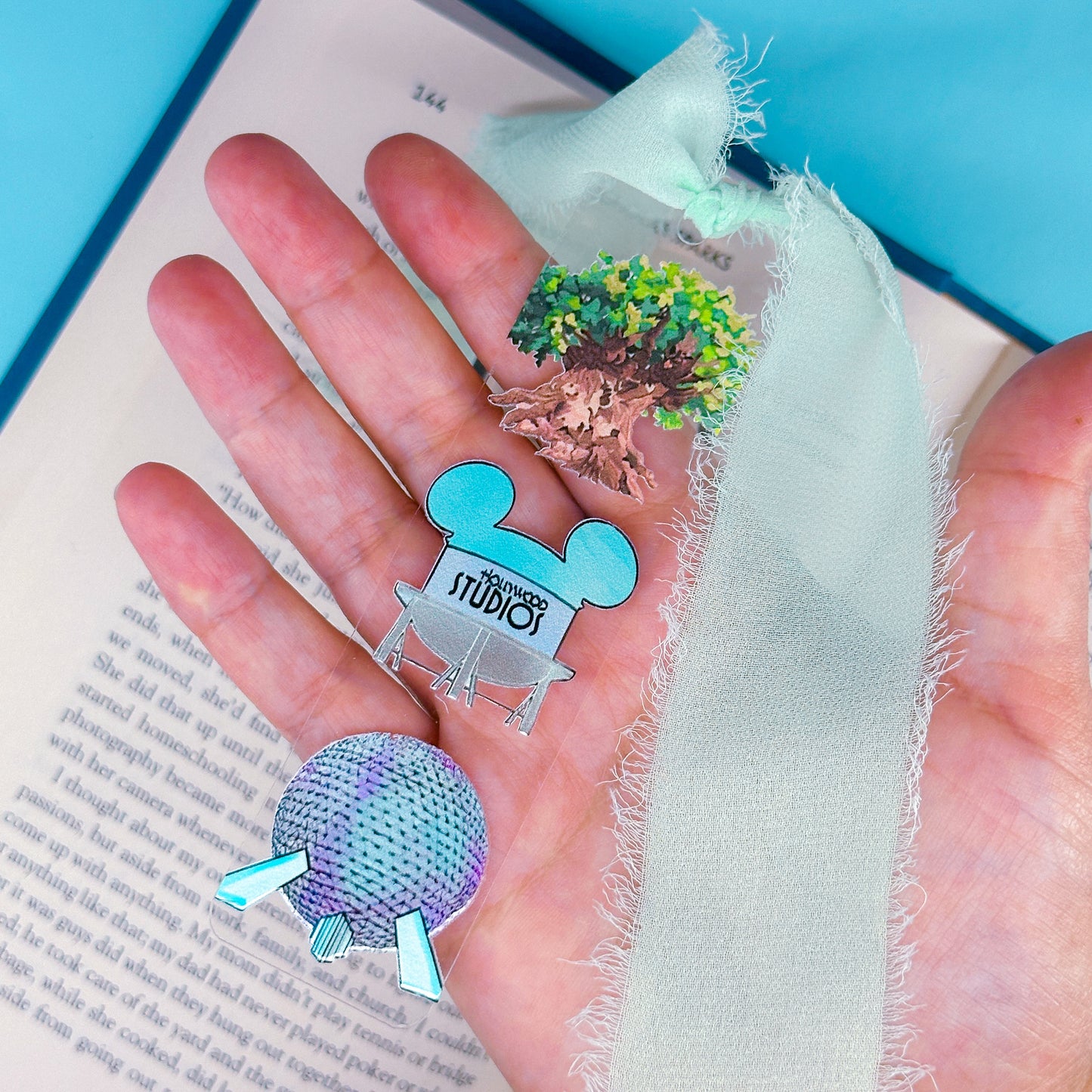 CLEAR Acrylic Bookmark - WDW Park Icons