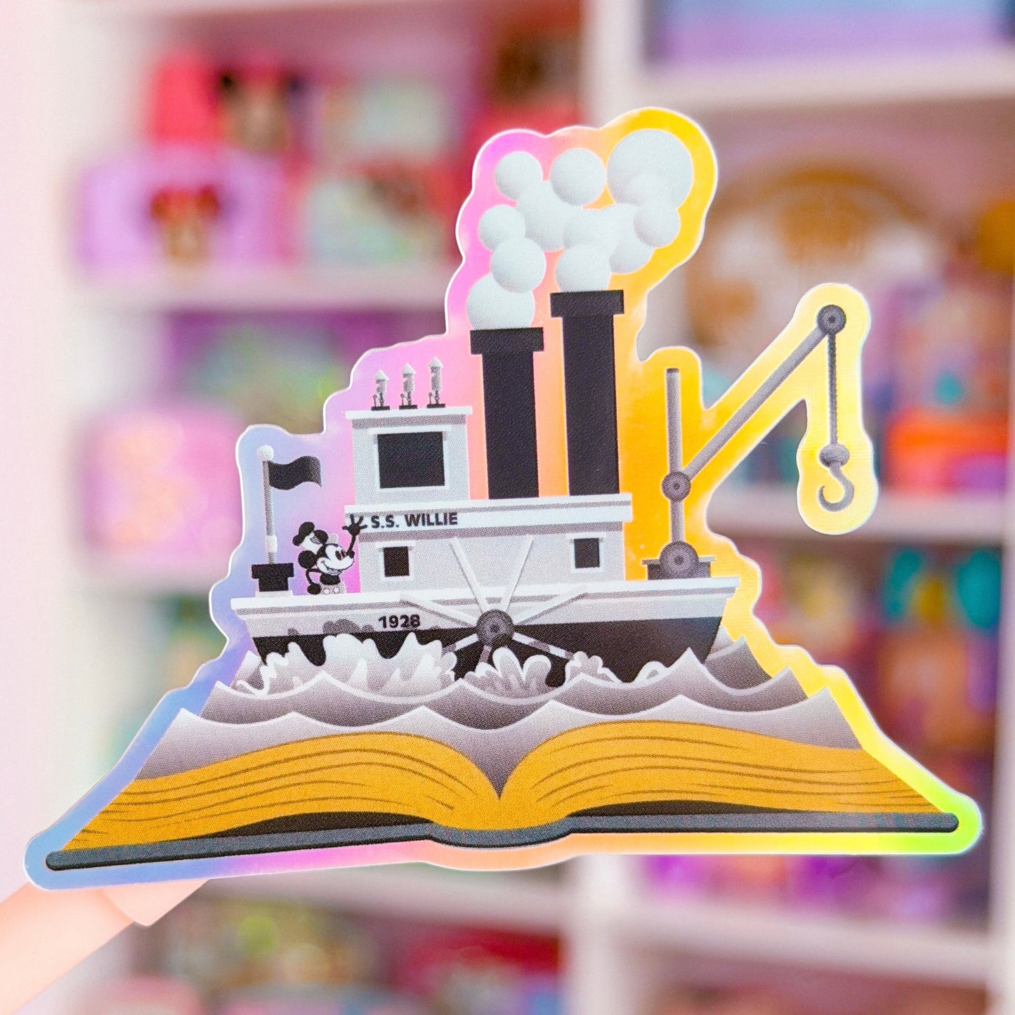 Waterproof Sticker - (Steamboat Willie) Storybook