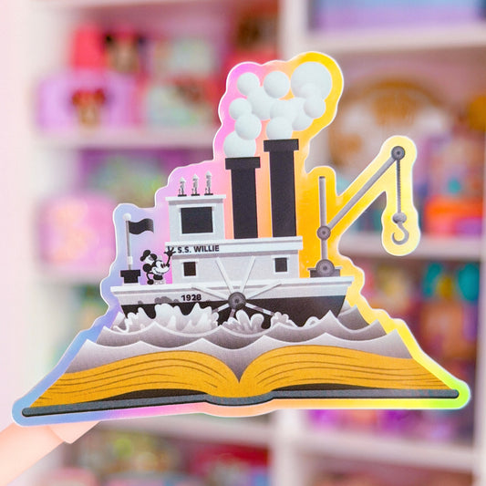 Waterproof Sticker - (Steamboat Willie) Storybook
