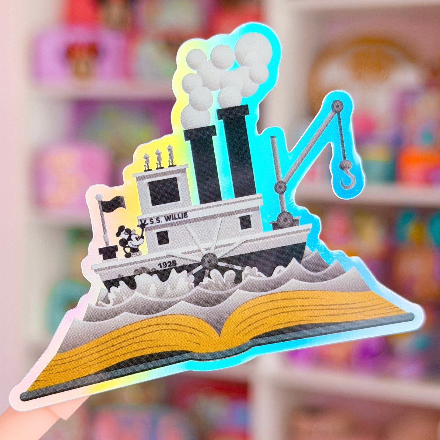 Waterproof Sticker - (Steamboat Willie) Storybook