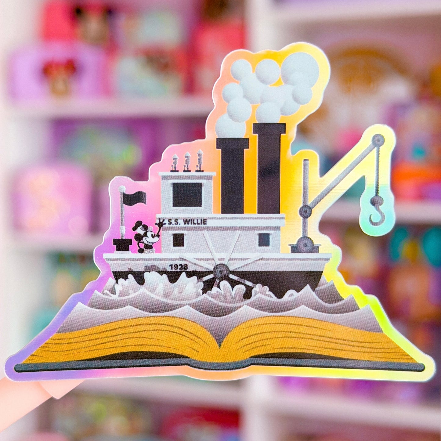 Waterproof Sticker - (Steamboat Willie) Storybook