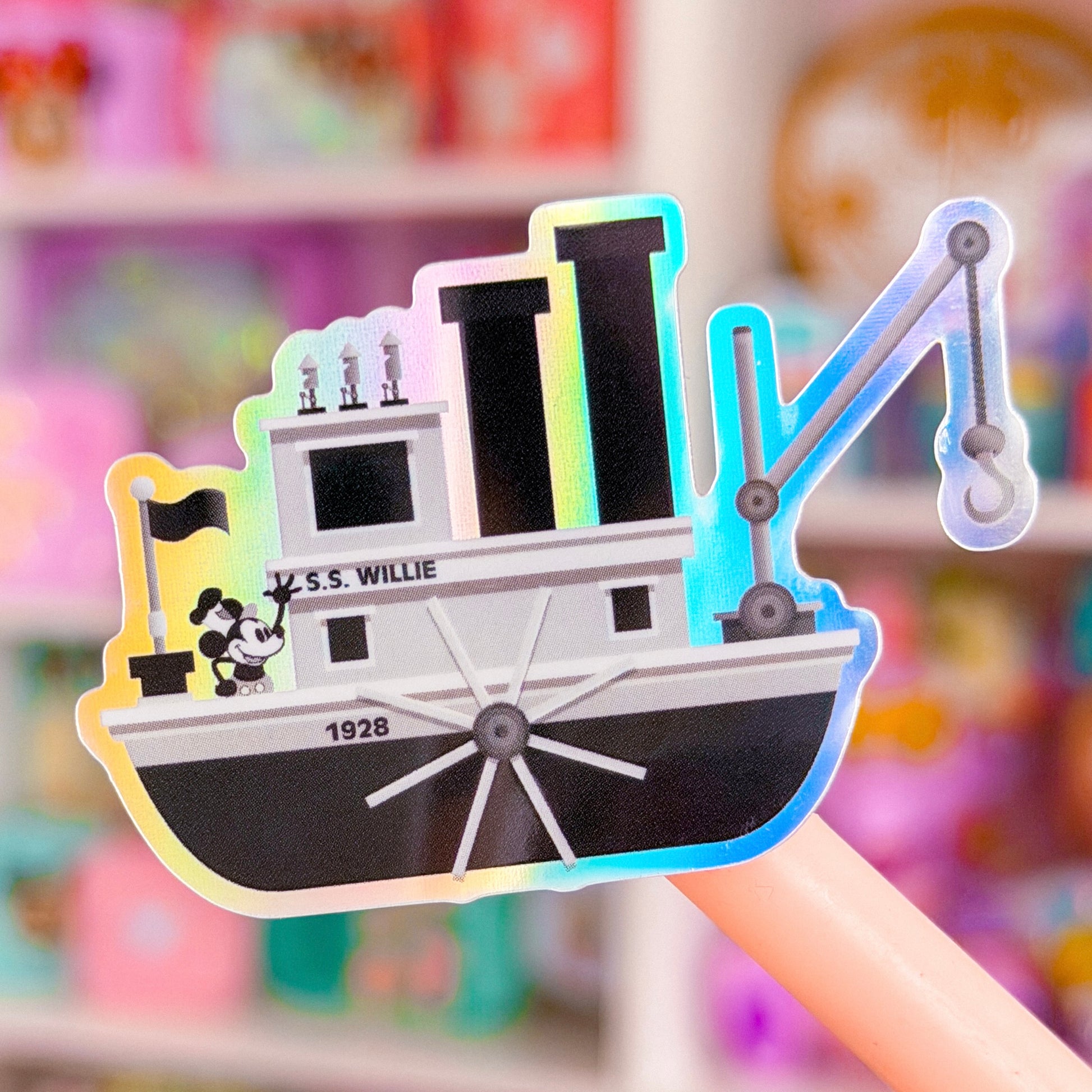 Waterproof Sticker - (Steamboat Willie) S.S. Willie 1928 ...