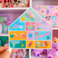 XL CRAFTY HOUSE *GLITTER STICKER INSERT ONLY* - Rainbow