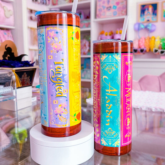 20oz Stainless Steel Skinny Tumbler FULL WRAP - Storybook Covers VOL 1. & VOL. 2