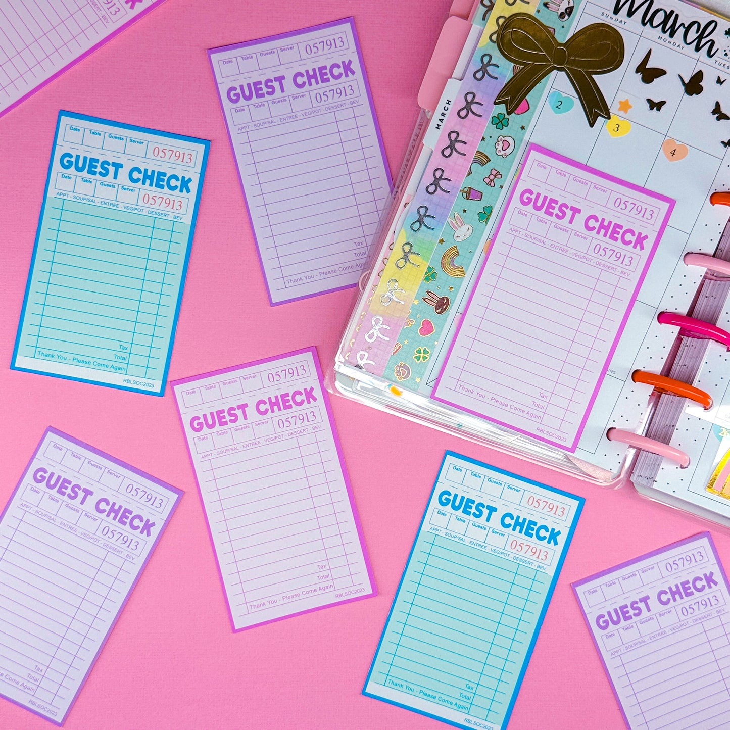 Journaling Paper Sticker - Guest Check Sticker