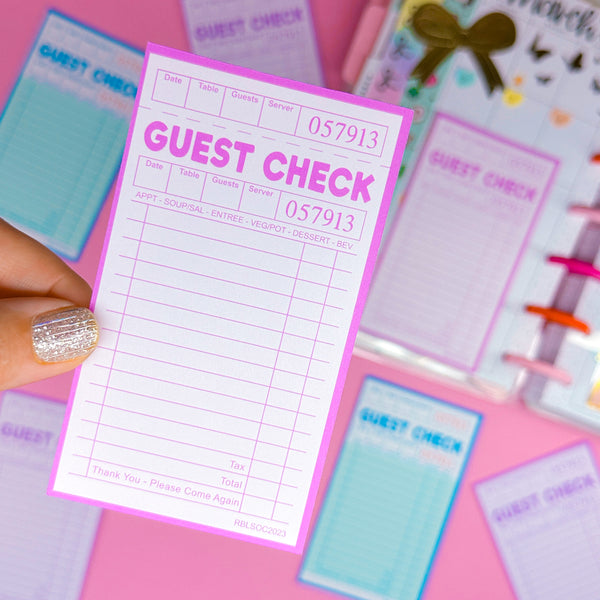 Journaling Paper Sticker - Guest Check Sticker – NoWhiteSpaceStickers