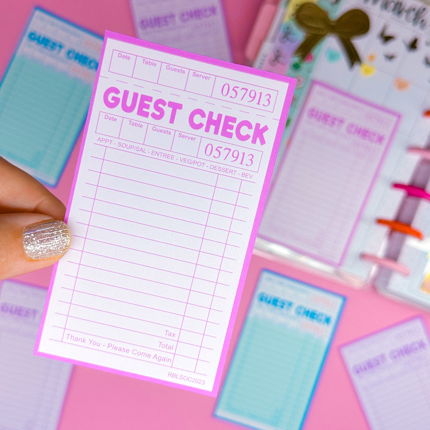 Journaling Paper Sticker - Guest Check Sticker