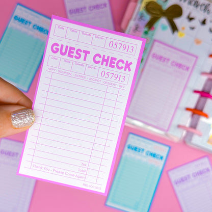 Journaling Paper Sticker - Guest Check Sticker