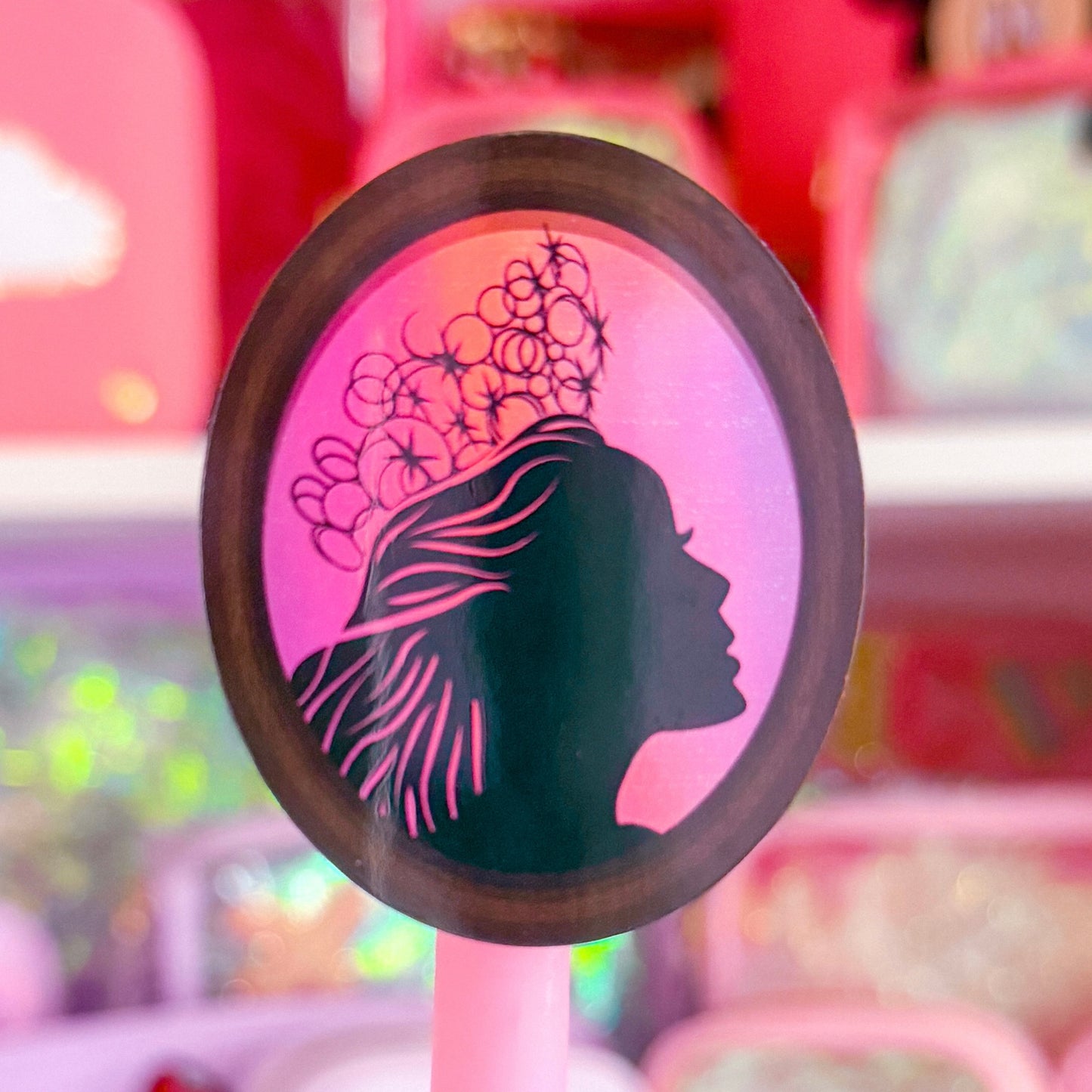 Waterproof Sticker - (WICKED) Storybook Profile PINK