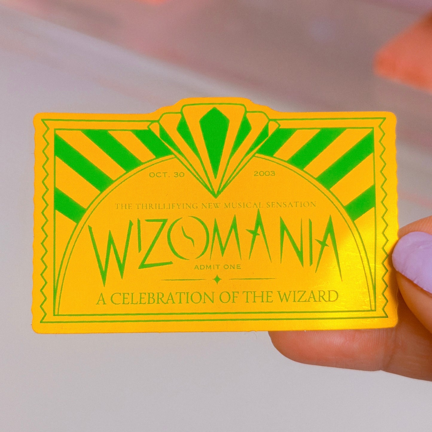 Waterproof Sticker - Wizomania Ticket
