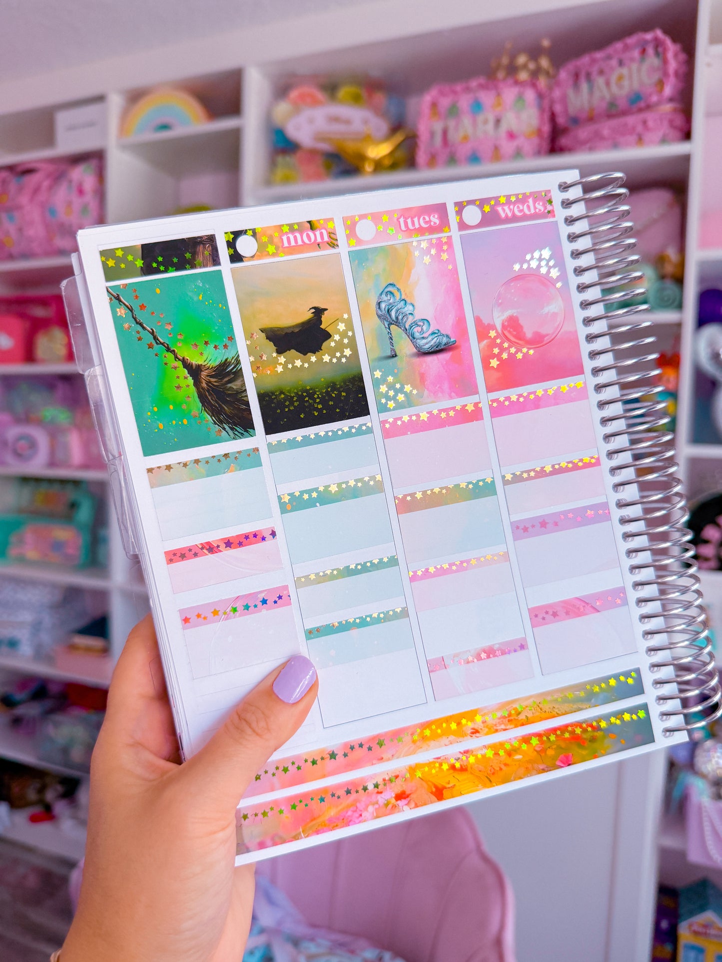 FOILED Vertical Planner Stickers (Standard 1.5") - Wicked 2.0