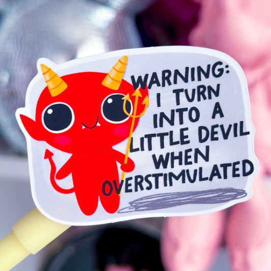 Waterproof Sticker - Overstimulated Devil
