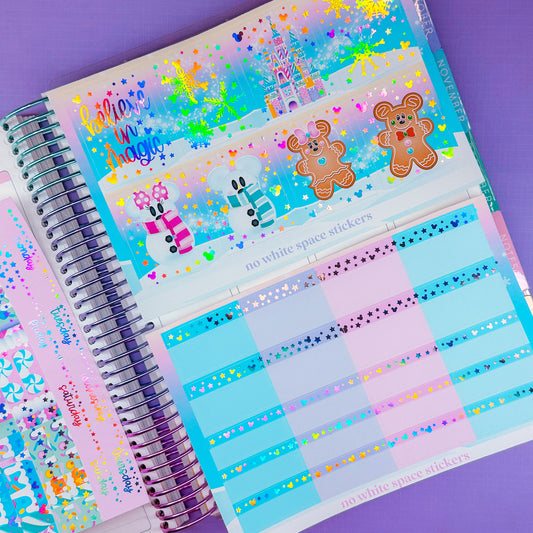 *LIMITED TIME ONLY* FOILED Vertical Planner Stickers (Standard 1.5") - Candy Castle