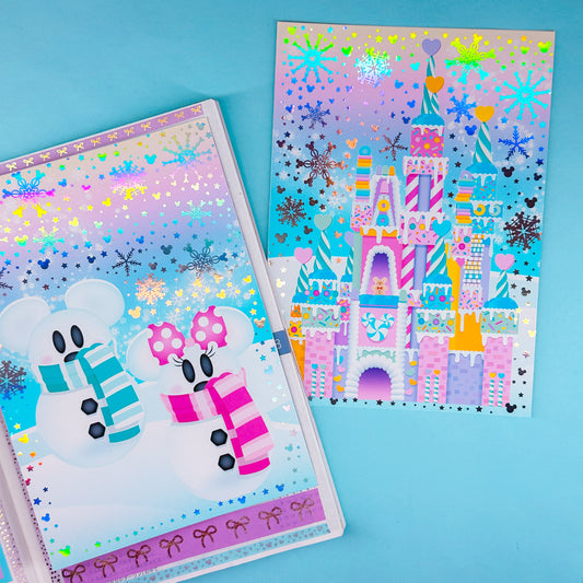 *LIMITED TIME ONLY* FOILED 5x7 Full Page Sticker - Candy Castle