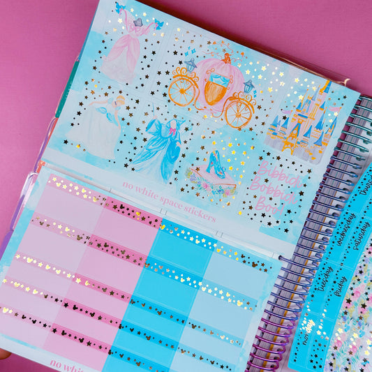 *LIMITED TIME ONLY* FOILED Vertical Planner Stickers (Standard 1.5") - Cinderella