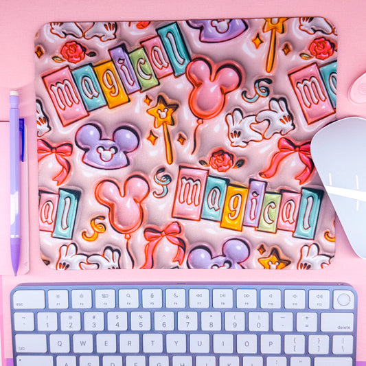 Mouse Pad - 3D Puffy MAGICAL (Pink)