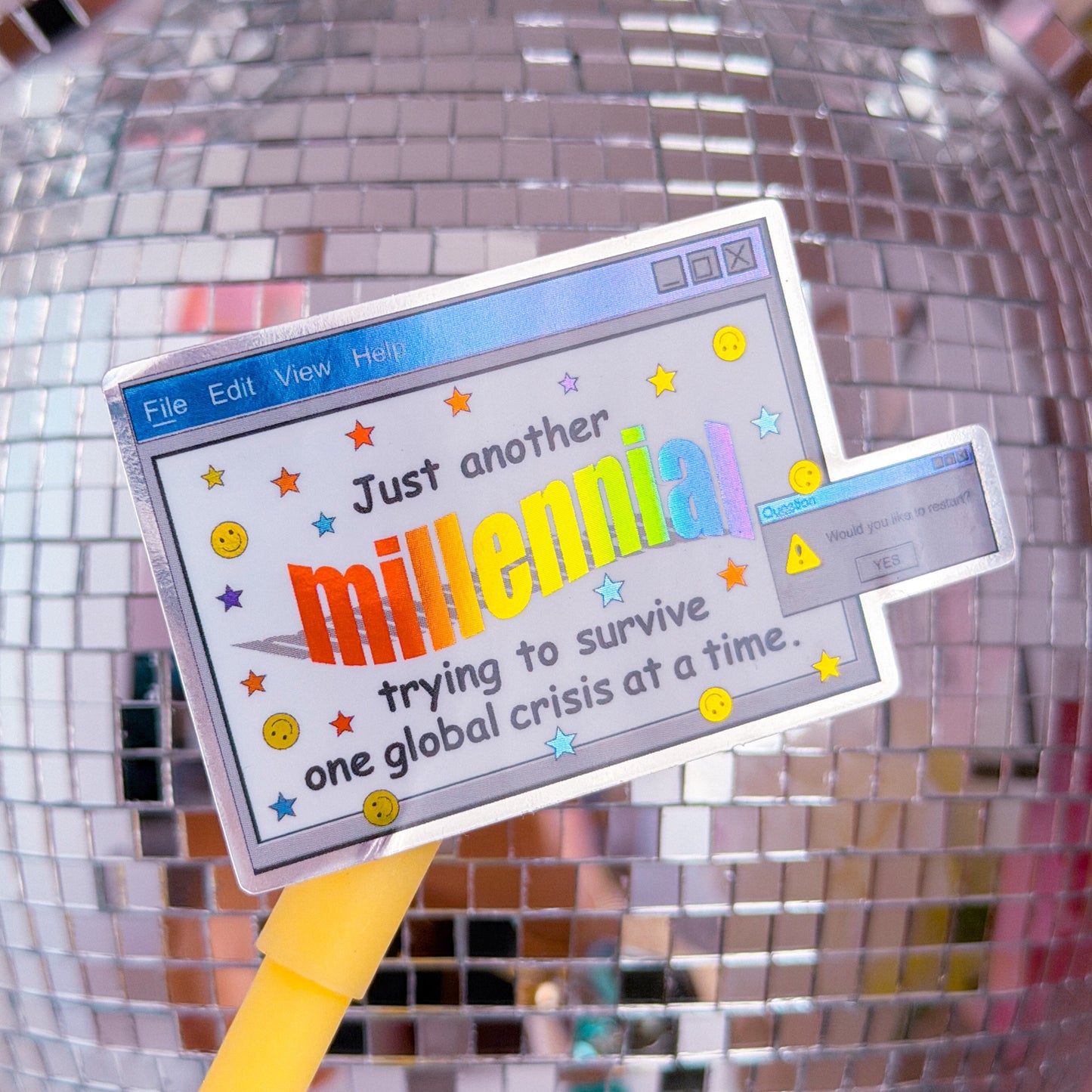 Waterproof Sticker - 90's Pop Up Window