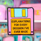 Waterproof Sticker - Floppy Disk
