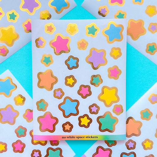 FOILED Paper Deco Stickers - Stars (Bold)