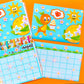 5x7 Full Page Sticker SET - Orange Bird (Undated)