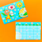 5x7 Full Page Sticker SET - Orange Bird (Undated)