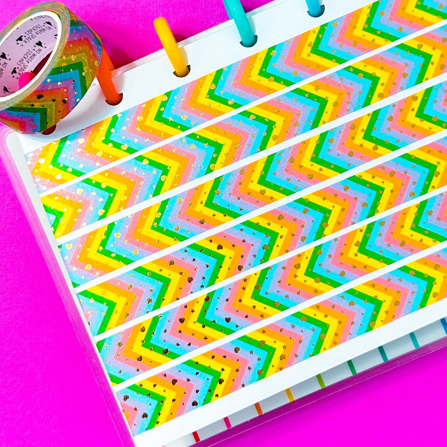 15MM Foiled Washi Tape - Bold Chevron