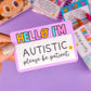 Journaling Paper Sticker - Hello I'm NAMETAG